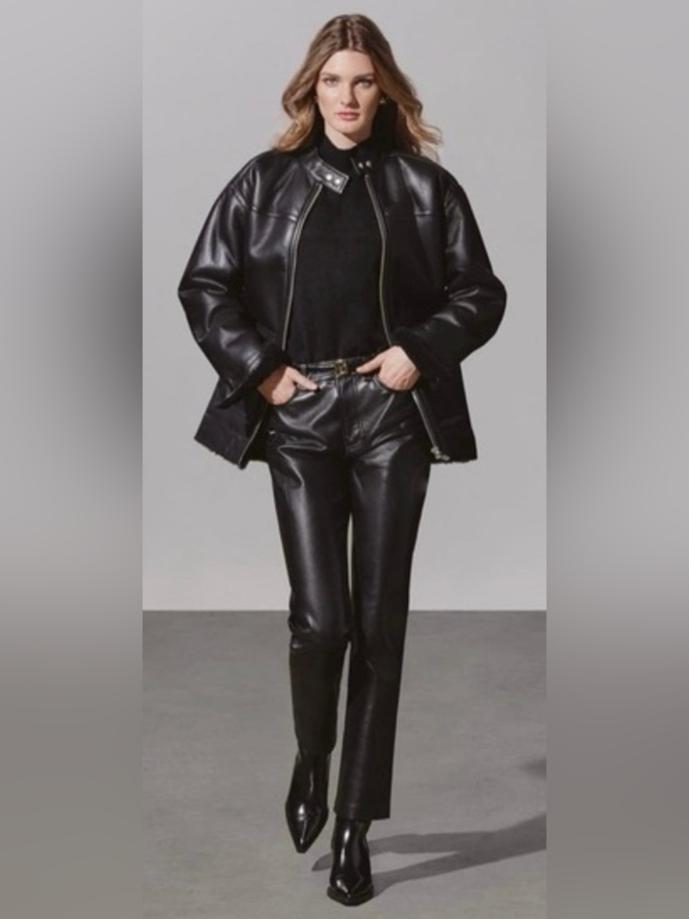 Anine Bing Henry Black 100% Shearling Jacket New Never Worn W/O Tags - Picture 2 of 14